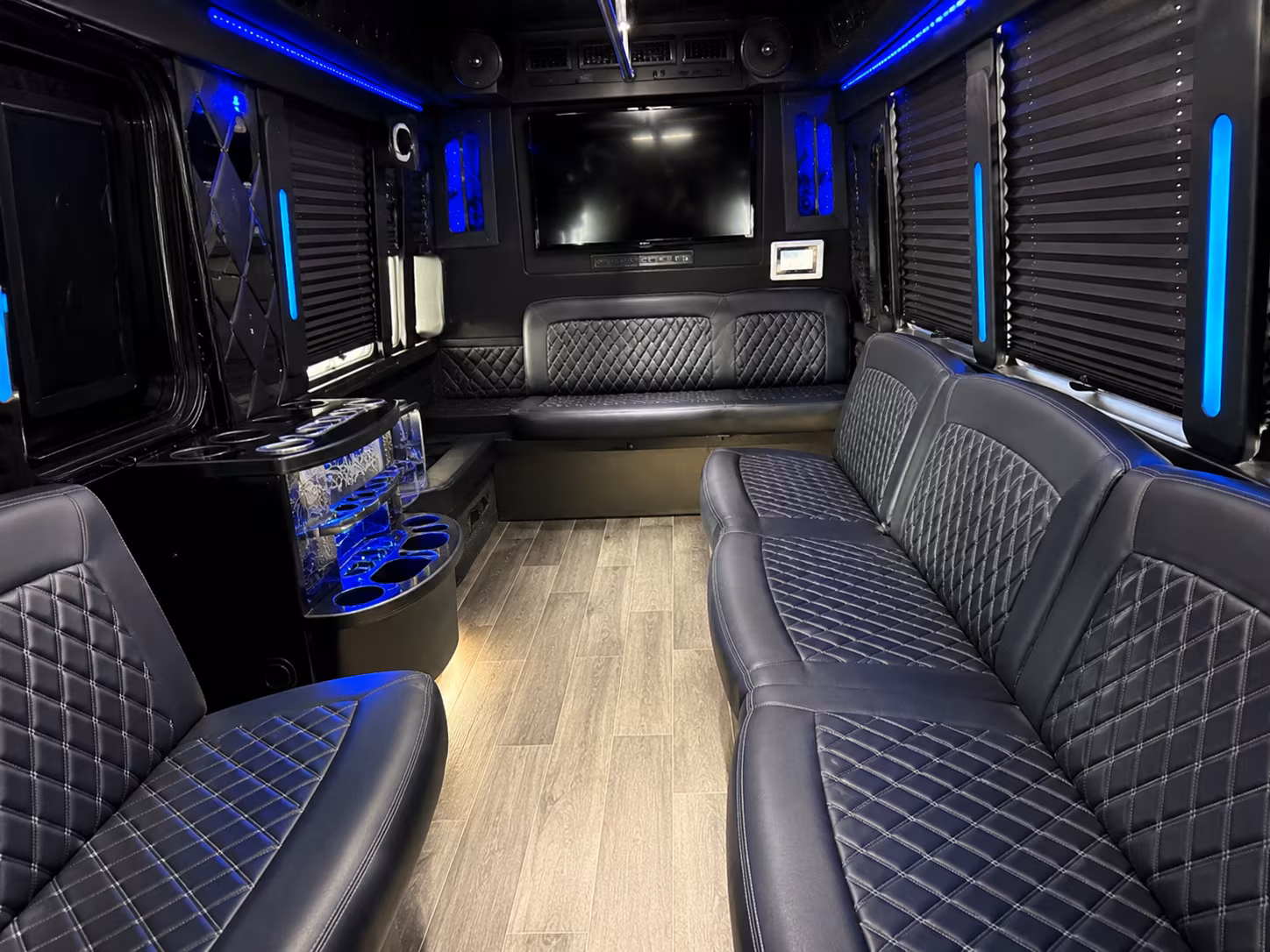 18 Passenger Party Bus Interior