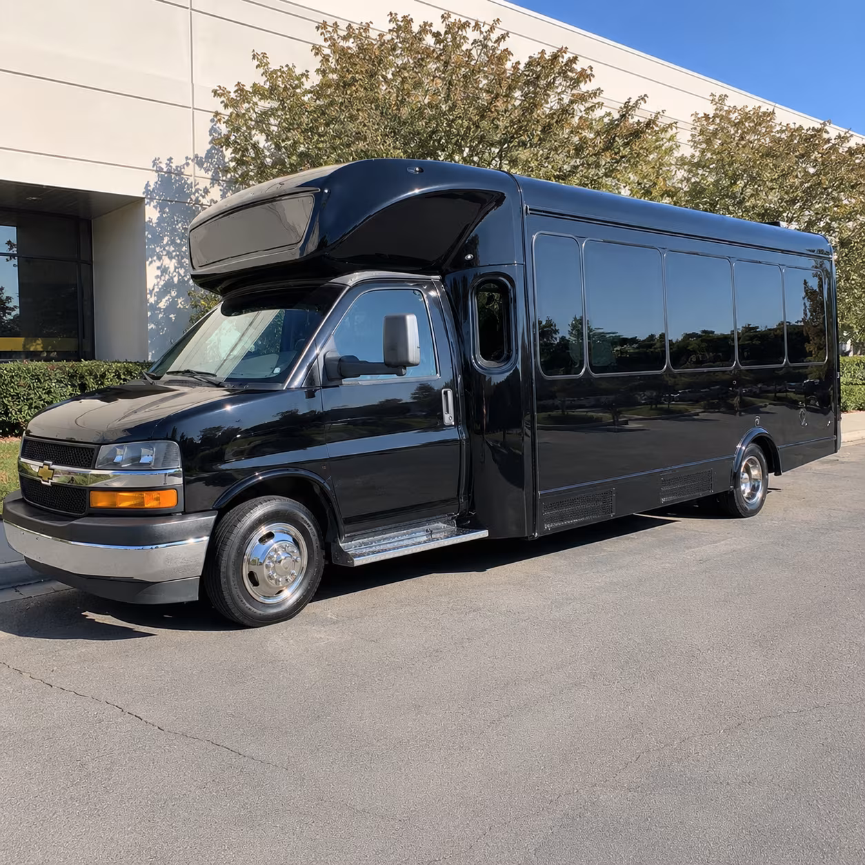 Passenger seating aboard a party bus rental serving Cleveland