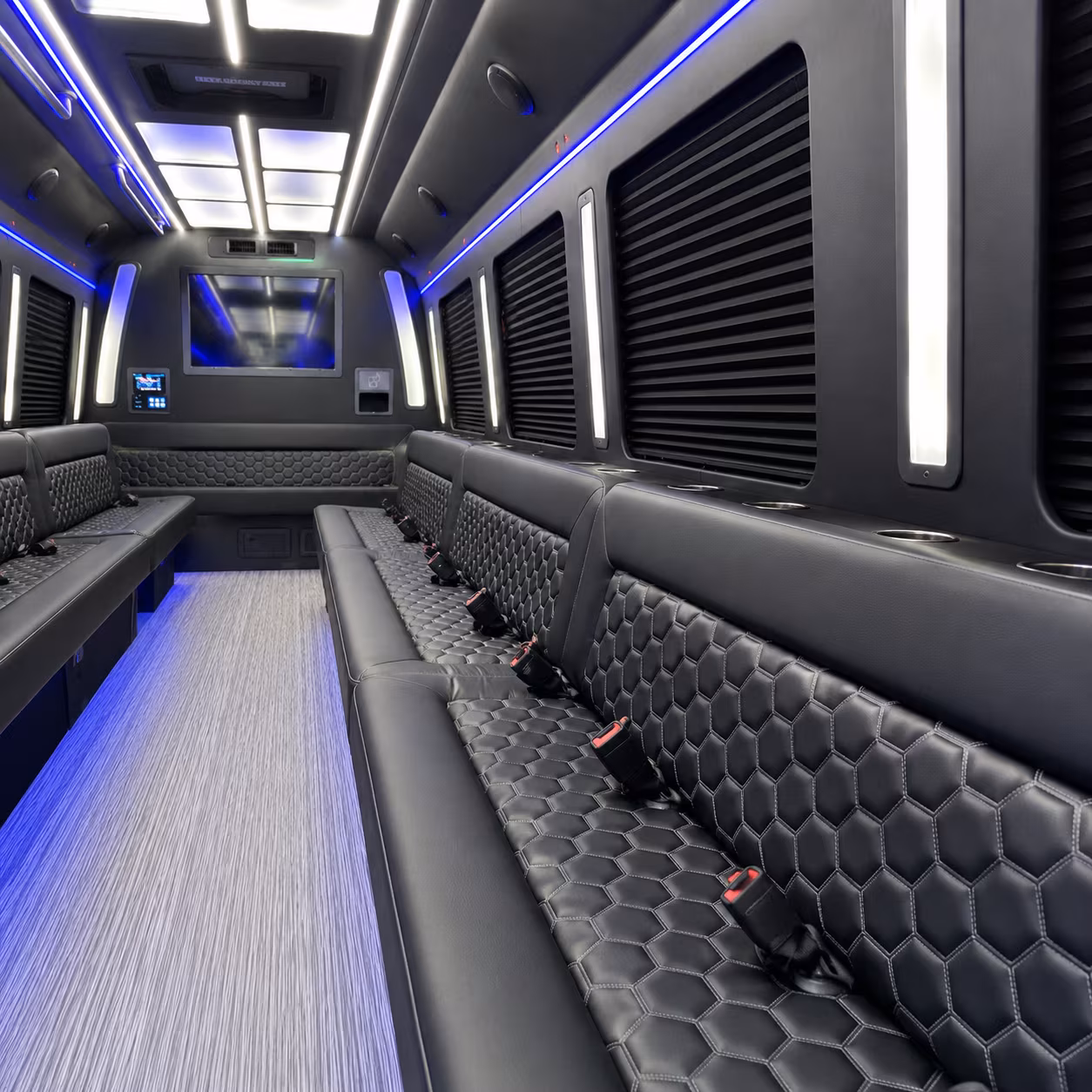 Cleveland Bachelor & Bachelorette Transportation party bus interior