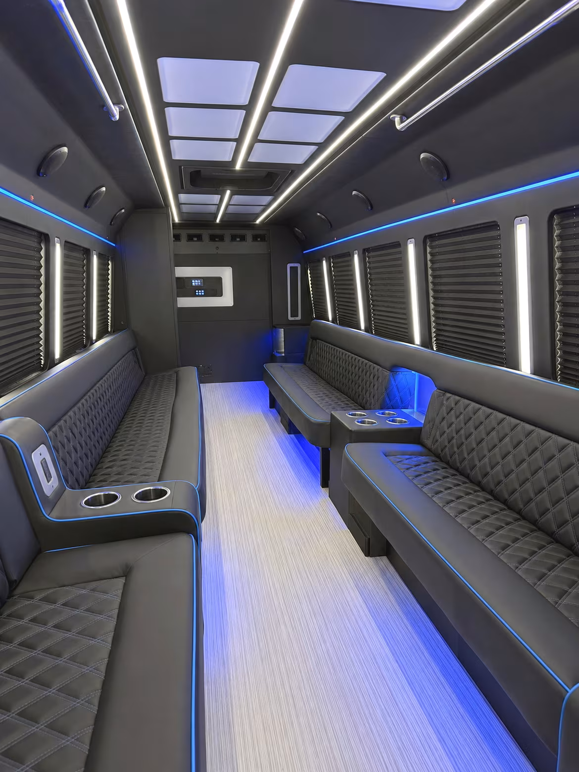 Cleveland Birthday, Sweet 16, & Quinceañera Transportation party bus interior