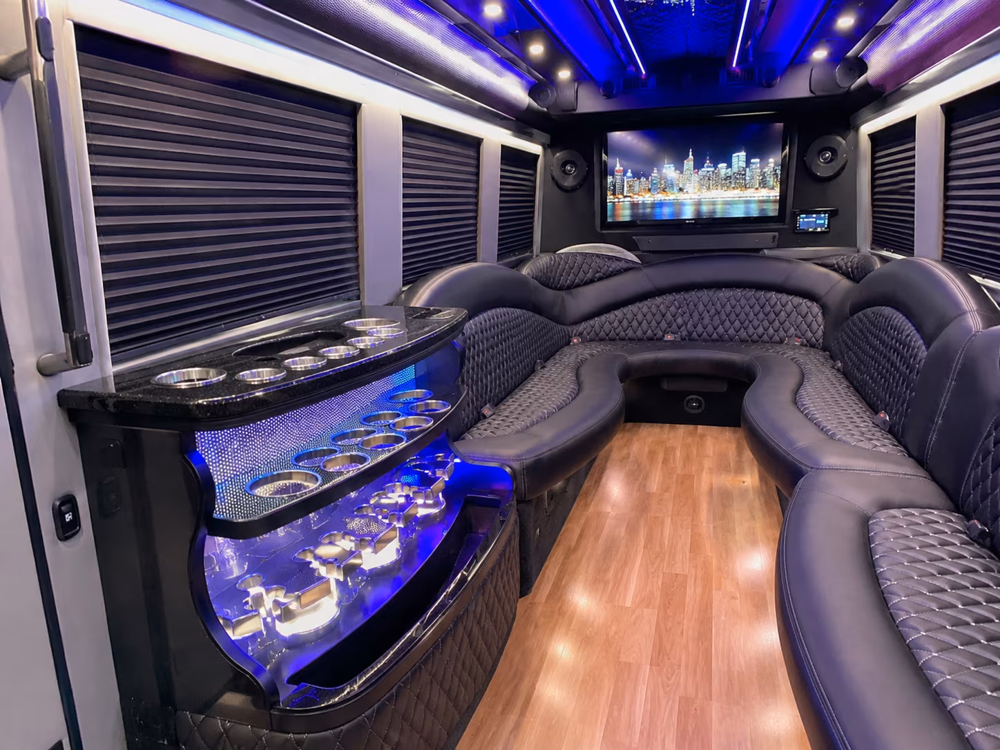 Cleveland Sporting Event Transportation party bus exterior