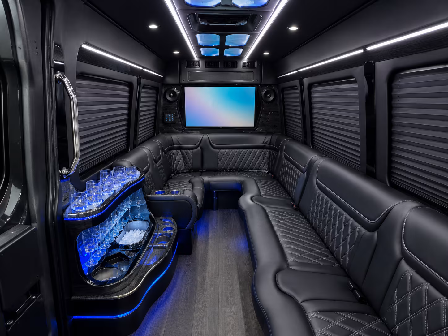 14 Passenger Sprinter Limo Inside